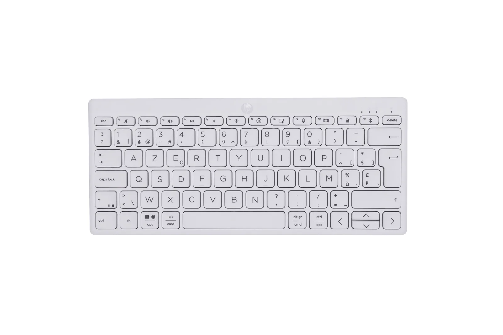 Keyboard - wireless - Bluetooth 5.2 - AZERTY - Belgium - white - recyclable packaging