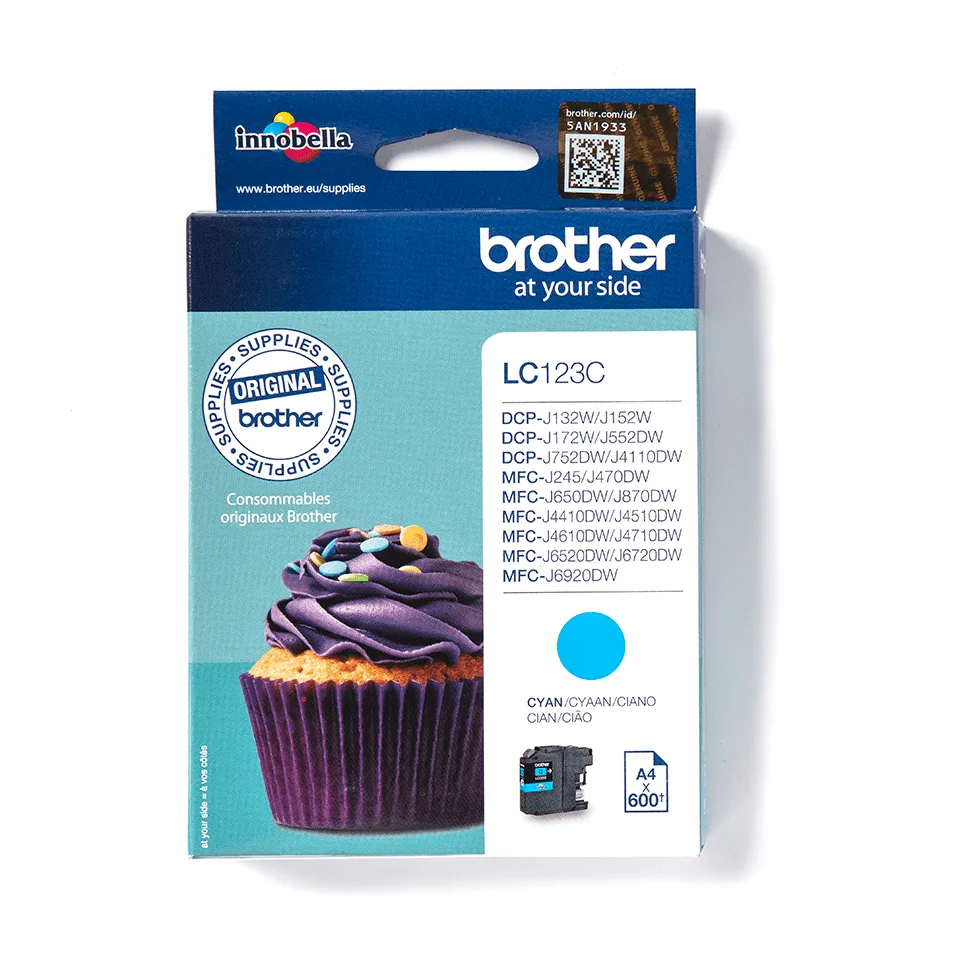 Ink Cartridge LC-123C Cyan 600 pages