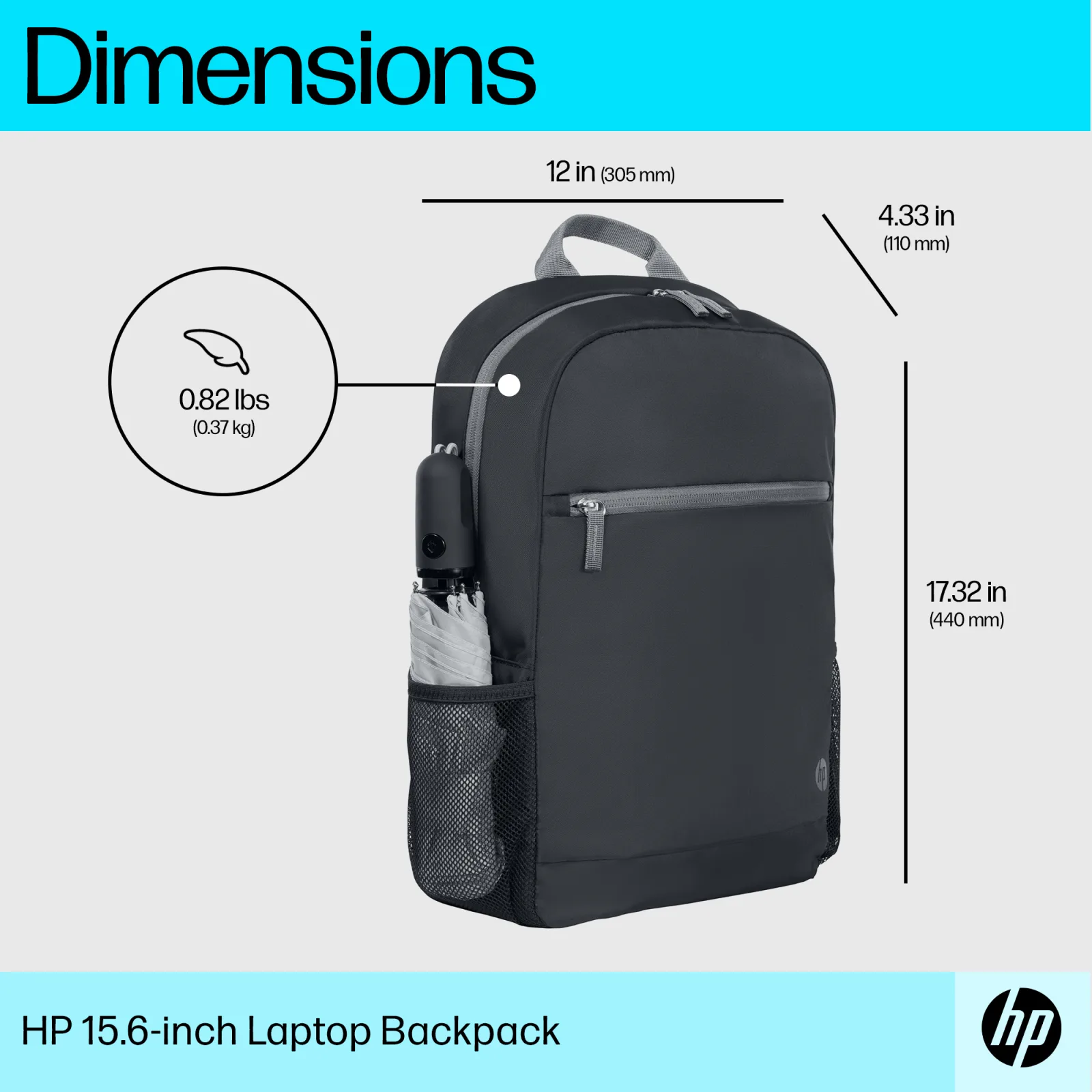 Notebook carrying backpack - 15.6" - grey, black