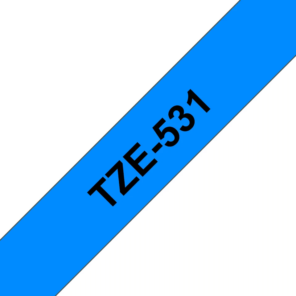 TZe531 12mm x 8m Standard laminated Blac