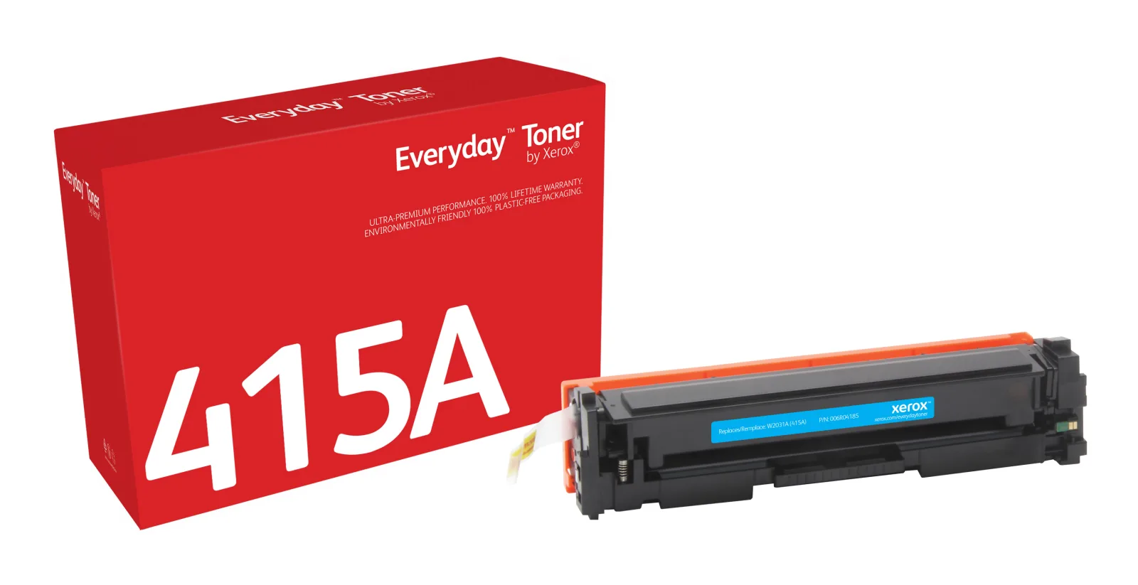 Everyday™ Cyan Toner by compatible with HP 415A (W2031A), Standard capacity
